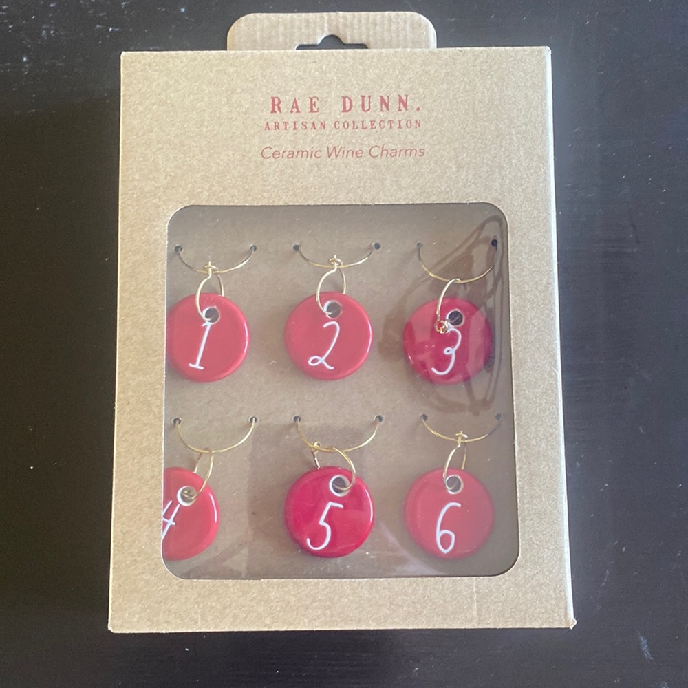 Rae Dunn Germanic wine charms